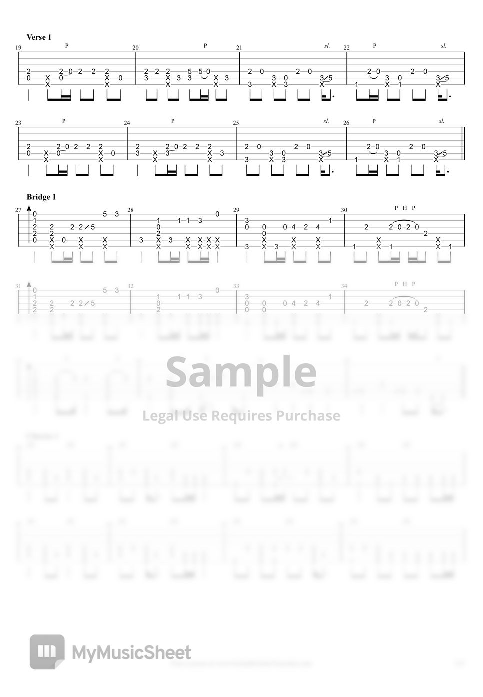 OneRepublic Counting Stars (Fingerstyle) TAB by Gareth Evans