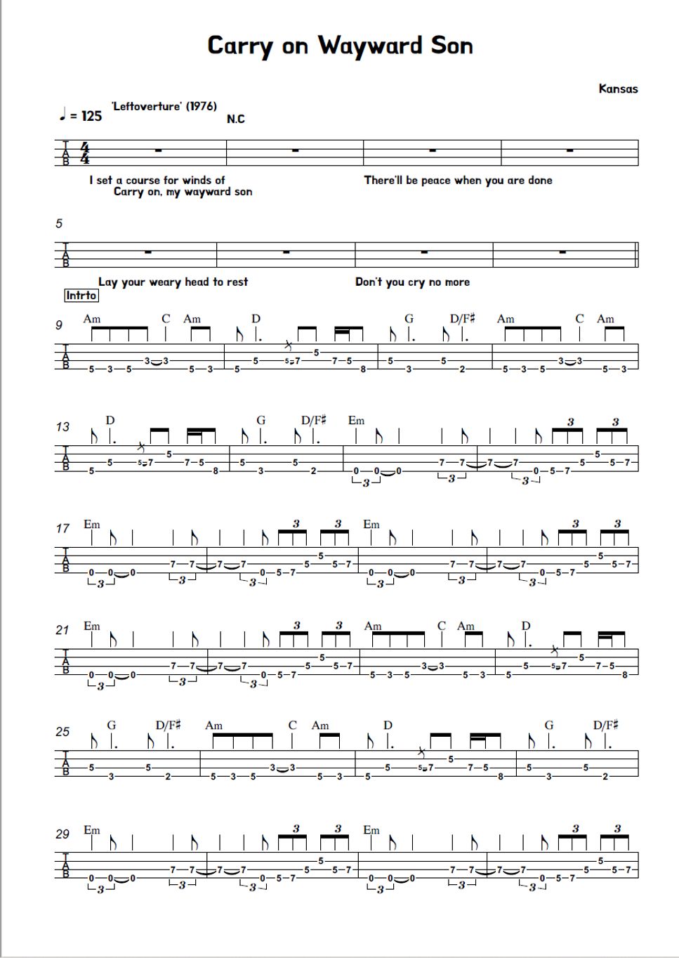 Kansas Carry on Wayward Son TAB by 김미(Kimme)