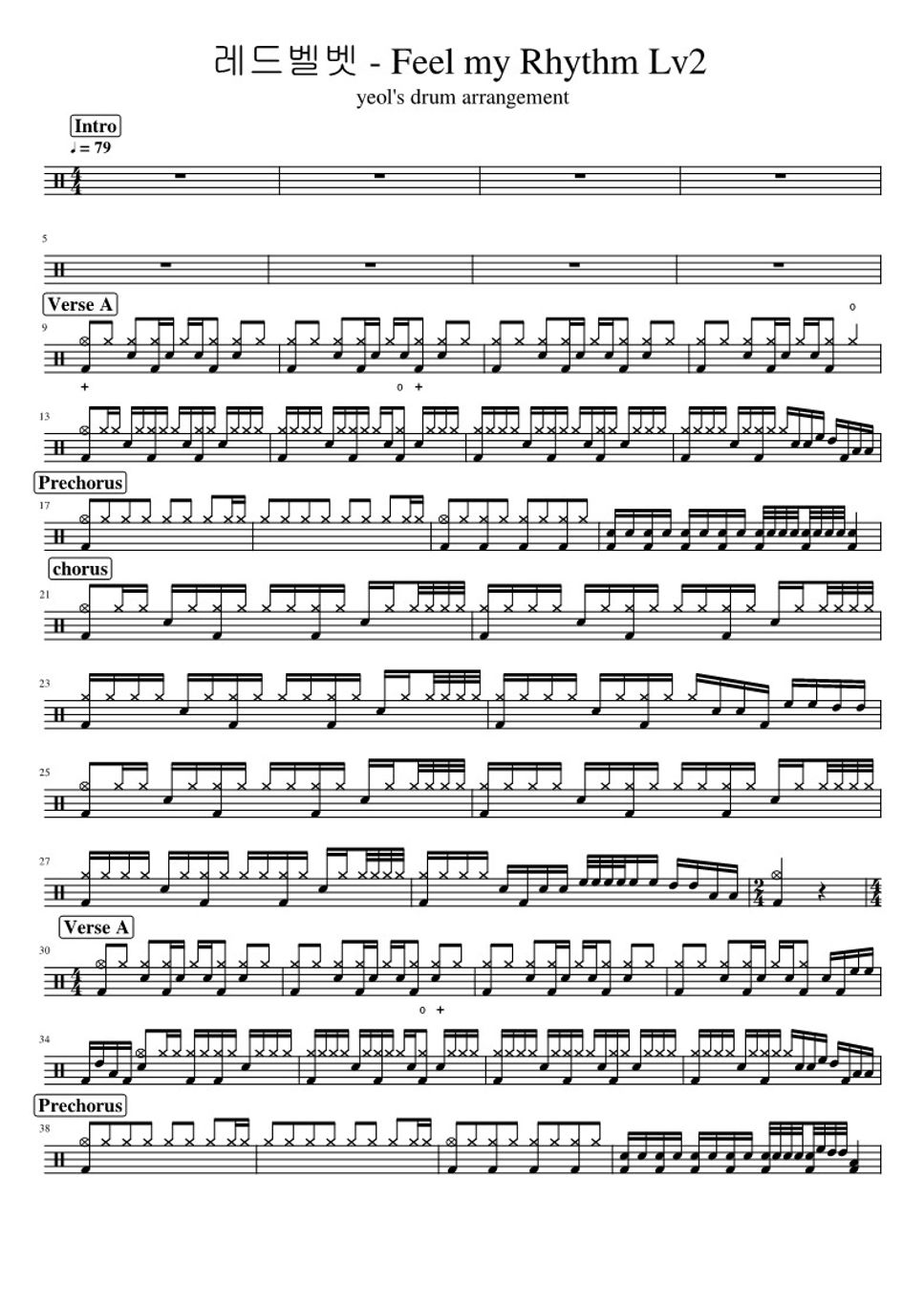 Red Velvet Feel My Rhythm Lv2 Sheets By Yeol s Drum red-velvet-feel-my-rhythm-lv2-sheets-by-yeol-s-drum
