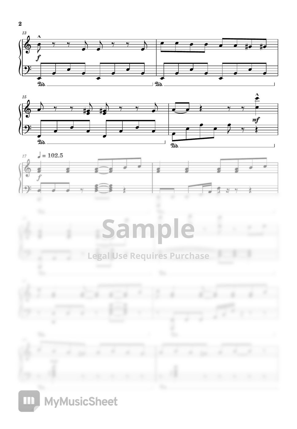 Lady Gaga Bloody Mary Lady Gaga (Piano) Notenblatt by PianoBoy