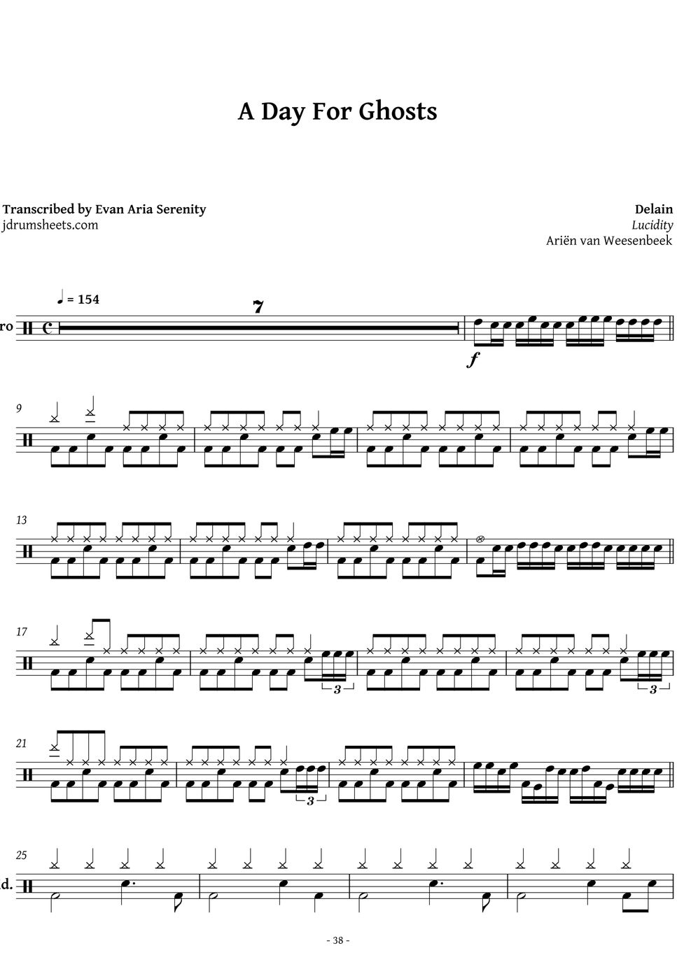 Delain A Day For Ghosts Sheets By Evan Jaslow delain-a-day-for-ghosts-sheets-by-evan-jaslow