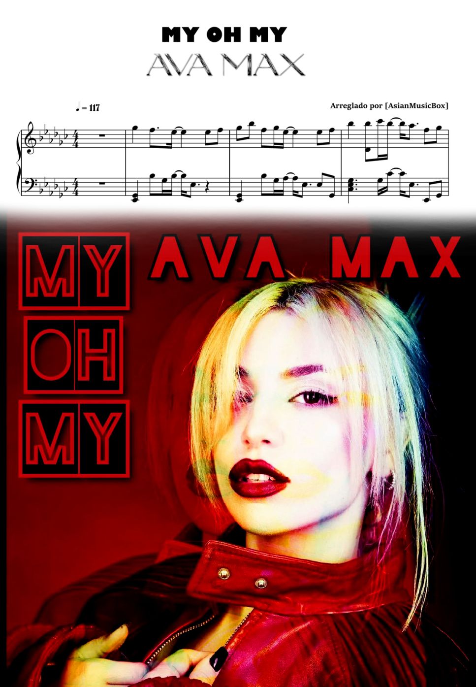 Ava Max - My Oh My (Sheet, MIDI, Drums & WAV) Sheets by AsianMusicBox