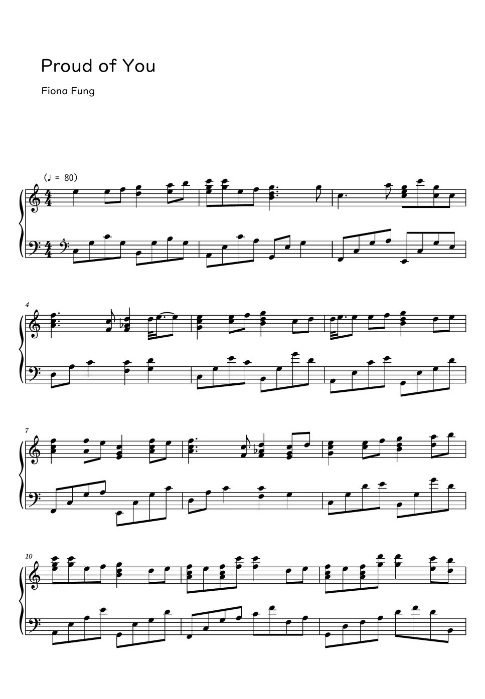 proud of you violin sheet music