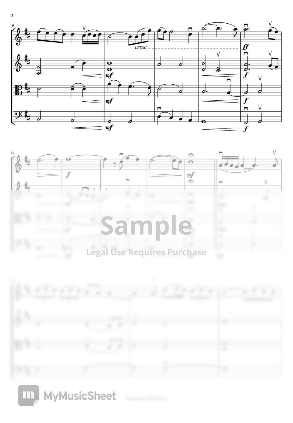 E. Morricone Nella Fantasia(Gabriel's Oboe) for String Quartet Hoja