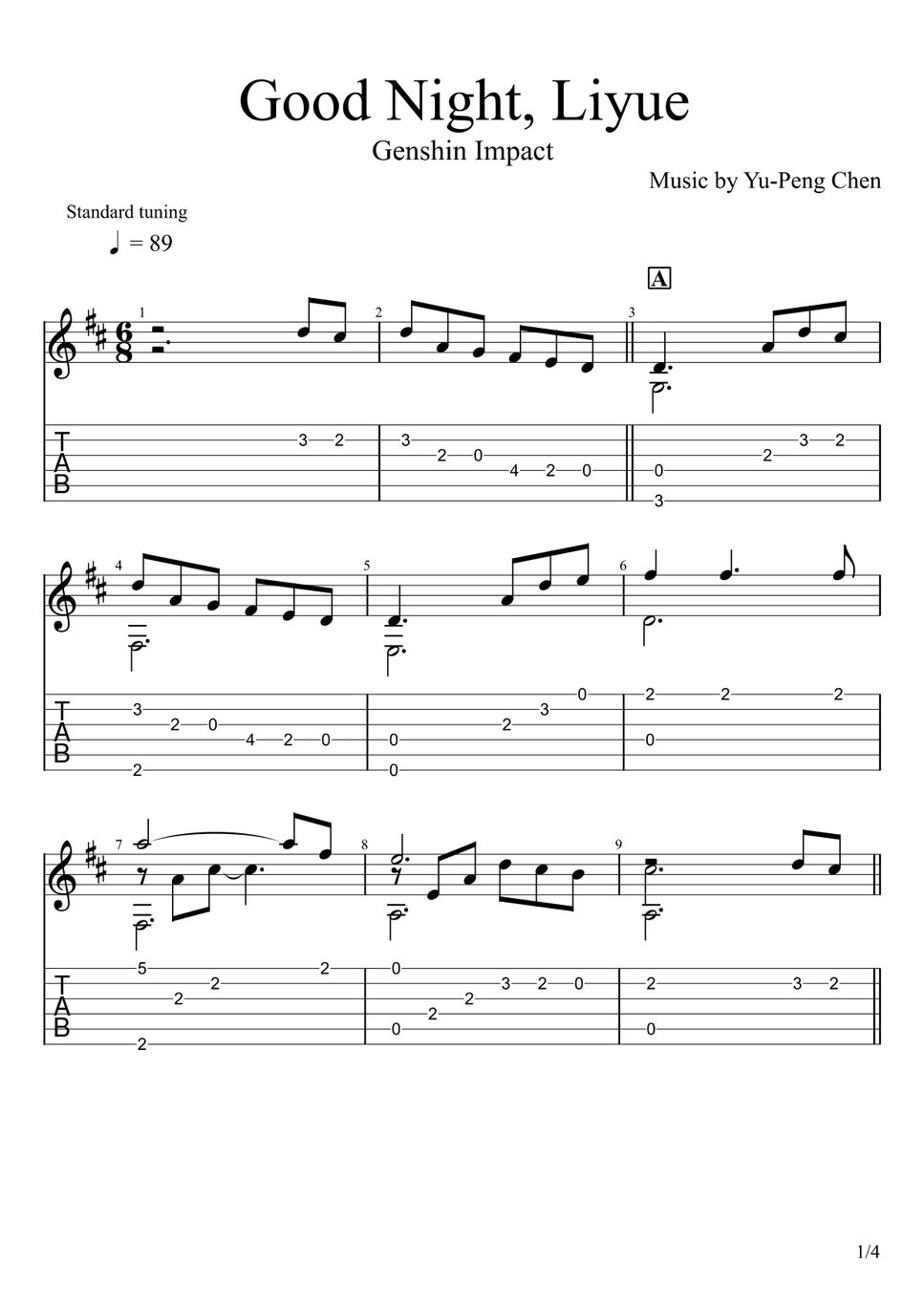 genshin-impact-good-night-liyue-fingerstyle-sheets-by-u3danchou