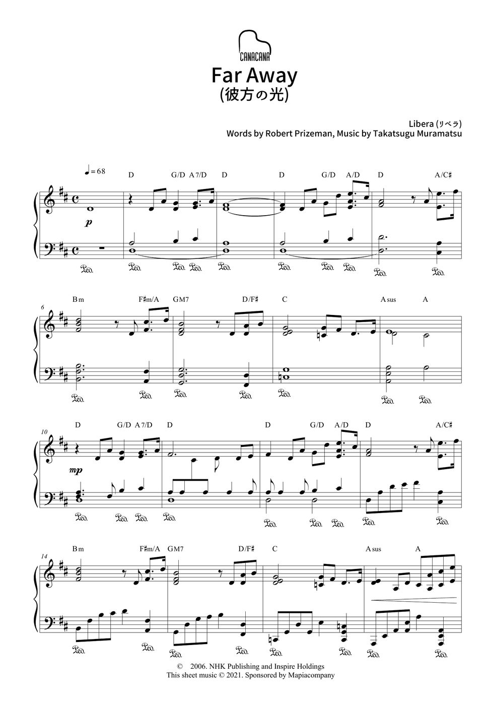 Far Away Libera Partitura By CANACANA Family