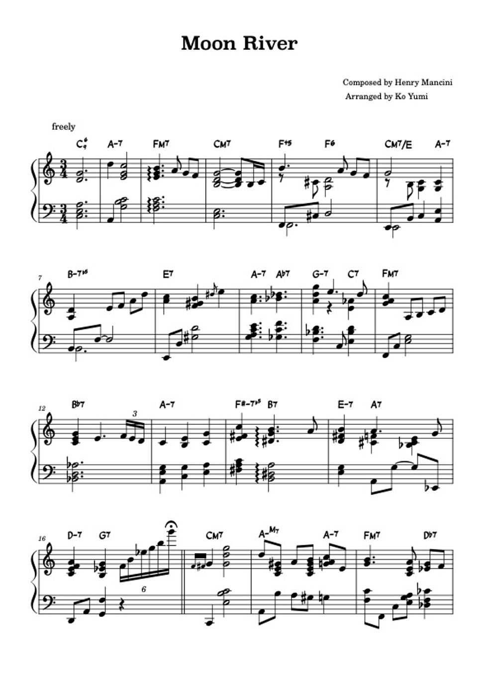 Henry Mancini - Moon River (Jazz Ver.) by KoYumi Music