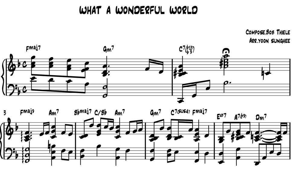 Louis Armstrong - What a wonderful world by Yoon sunghee