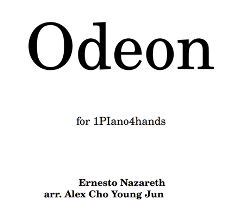 Ernesto Nazareth - Odeon (for 1Piano4Hands) by Alex Cho