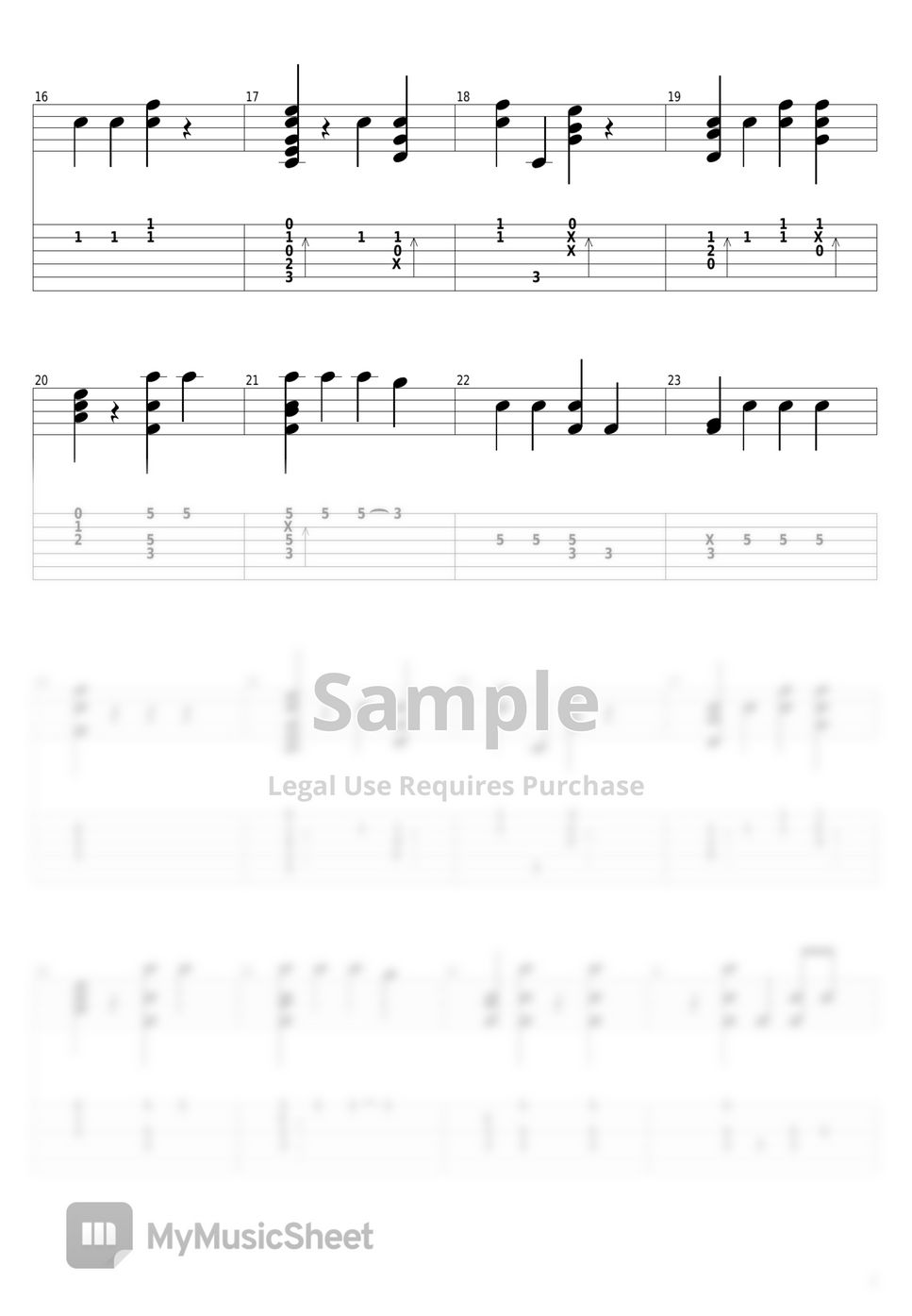 ROSÉ On The Ground (guitar tabs) TAB by lenie perez