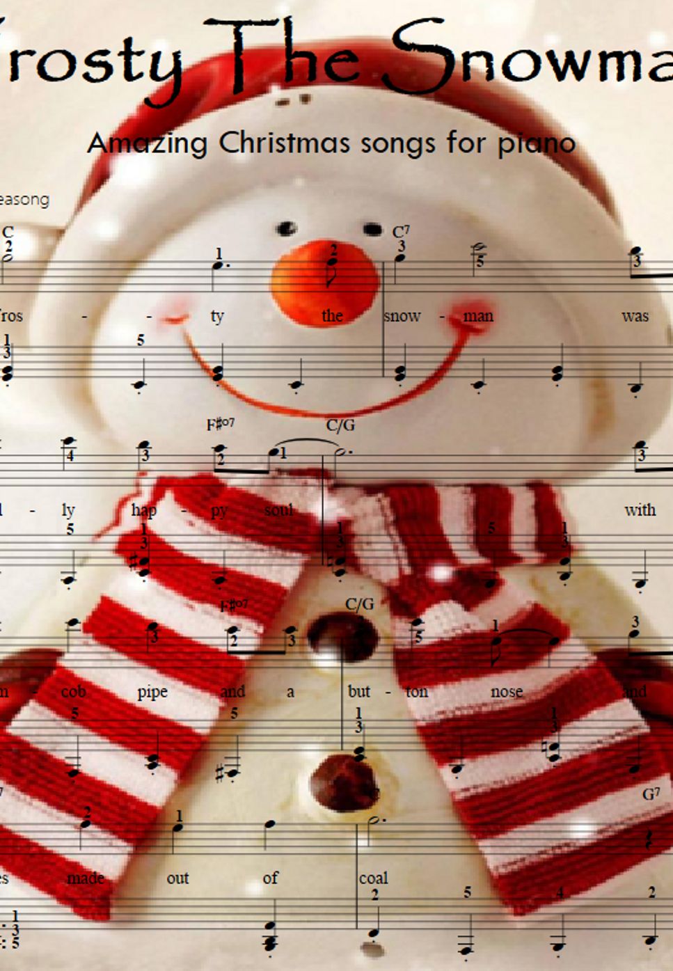 Frosty The Snowman（easy piano solo)Christmas songs by likeasong