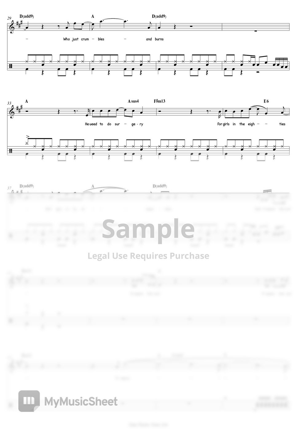 Radiohead Fake Plastic Trees Bandscore Partition musicale