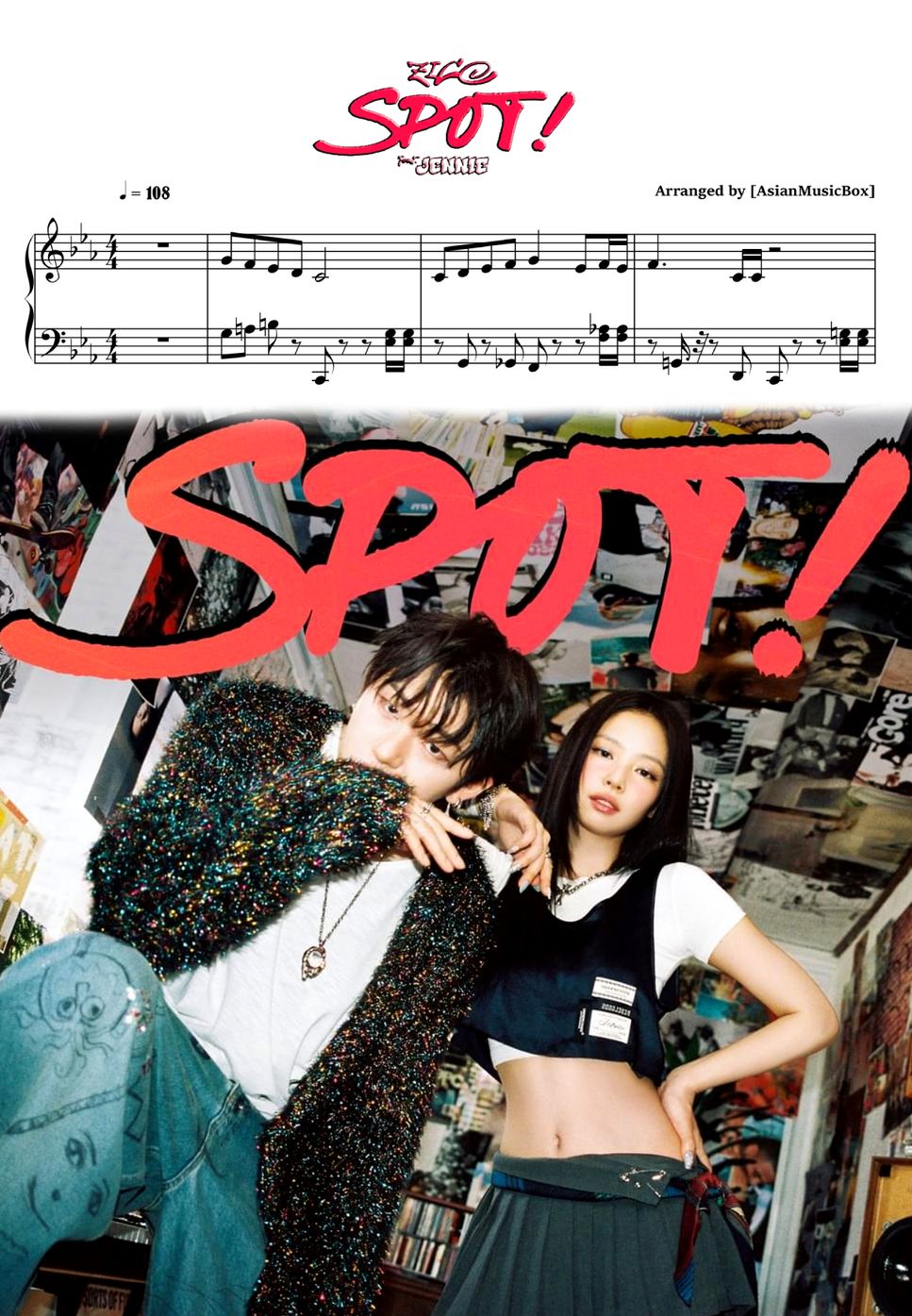 ZICO (feat. JENNIE) - SPOT! (Sheet, MIDI, Drums & WAV) Sheet Music ...