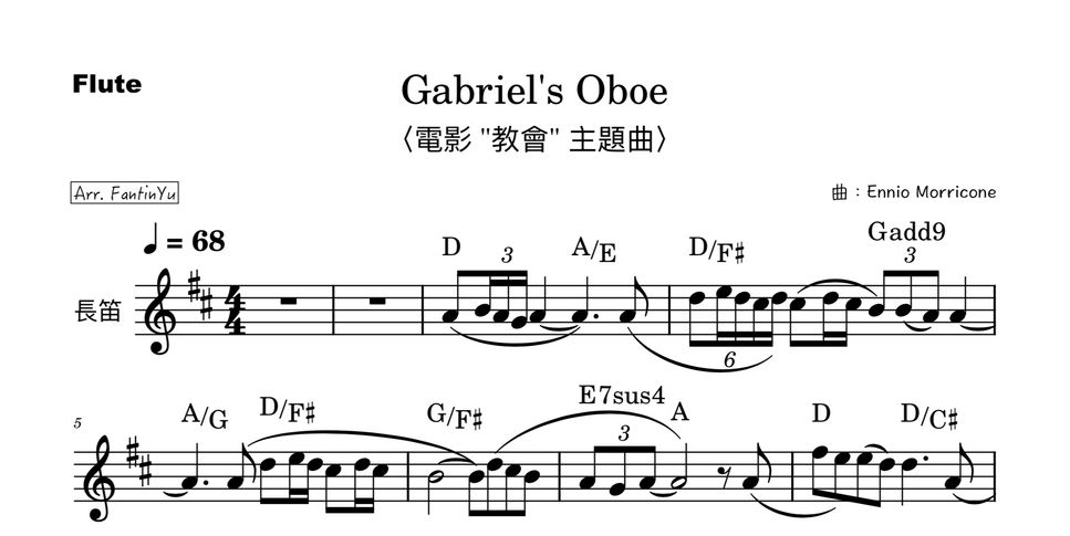 Ennio Morricone - |Gabriel's Oboe| by FantinYu