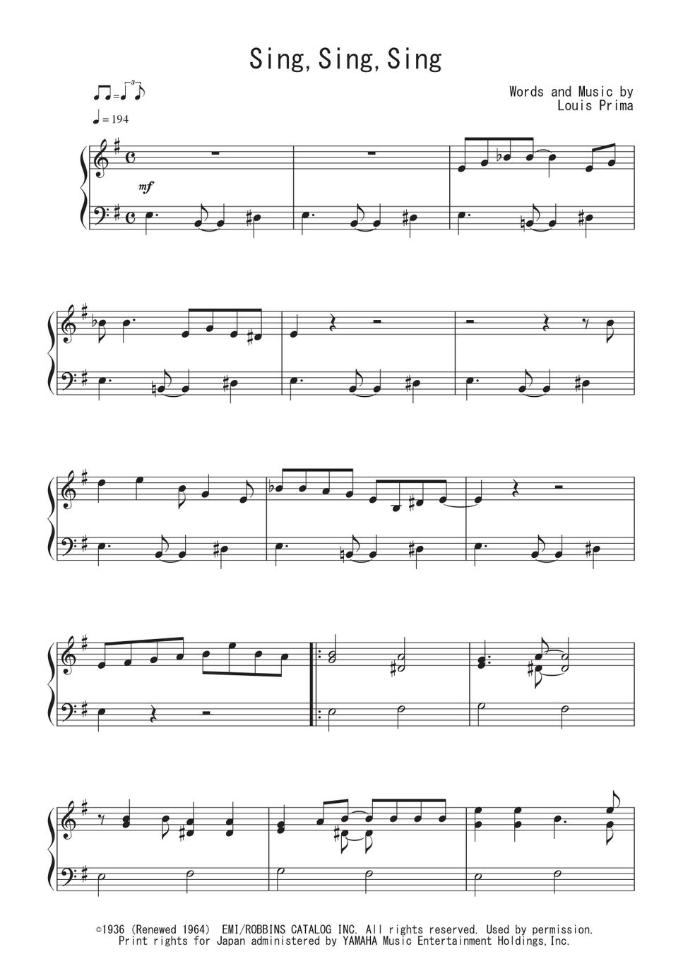 Sing Sing Sing