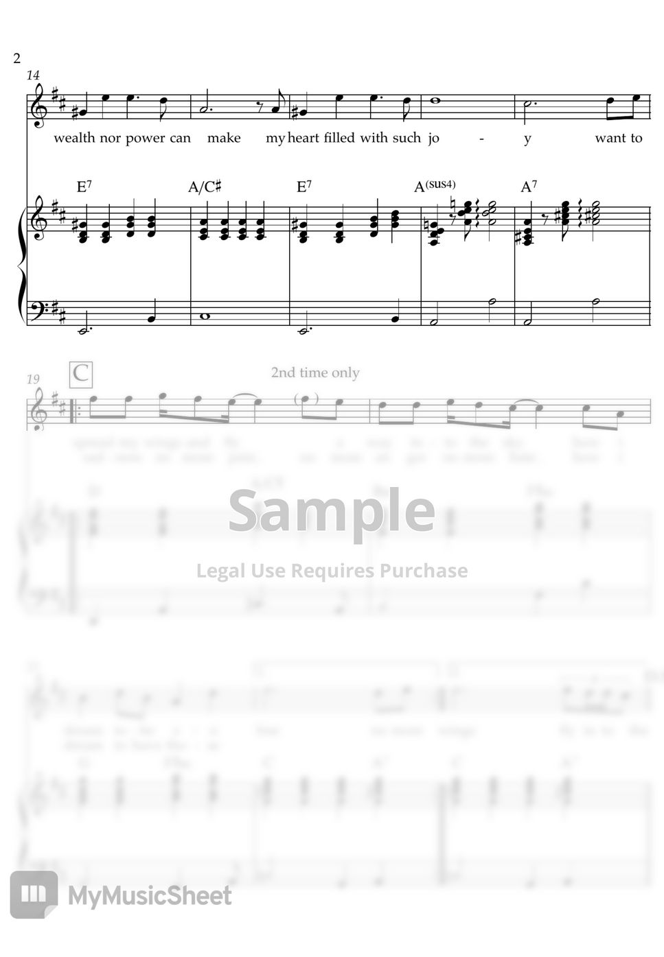 Kunihiko Murai Wings to Fly (key in D) نوتة by Malikmata