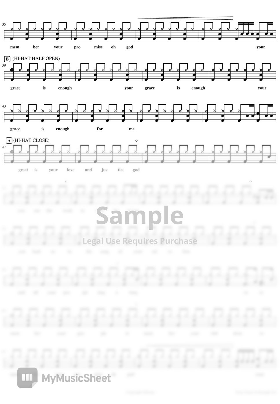 Matt Maher Your Grace Is Enough Sheet by XDrum