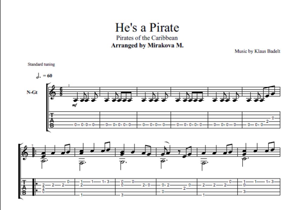 Hans Zimmer - He's a Pirate (OST Pirates of the Caribbean) by Marina Mirakova