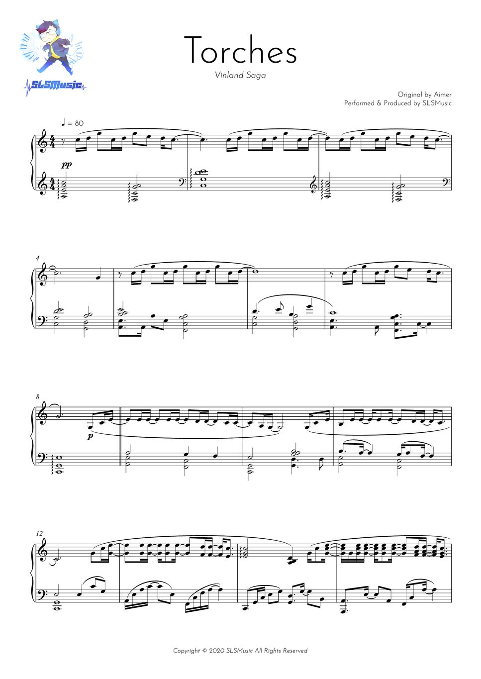 Aimer Torches (Vinland Saga) Sheet by SLSMusic