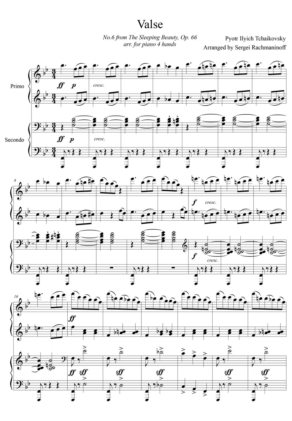 Tchaikovsky - Tchaikovsky - Sleeping Beauty (arr. S. Rachmaninoff) by SzHr