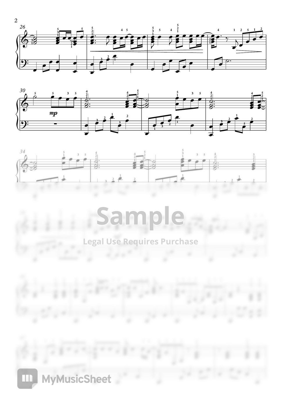 Nick Cave Into My Arms Sheet by Adelina Piano
