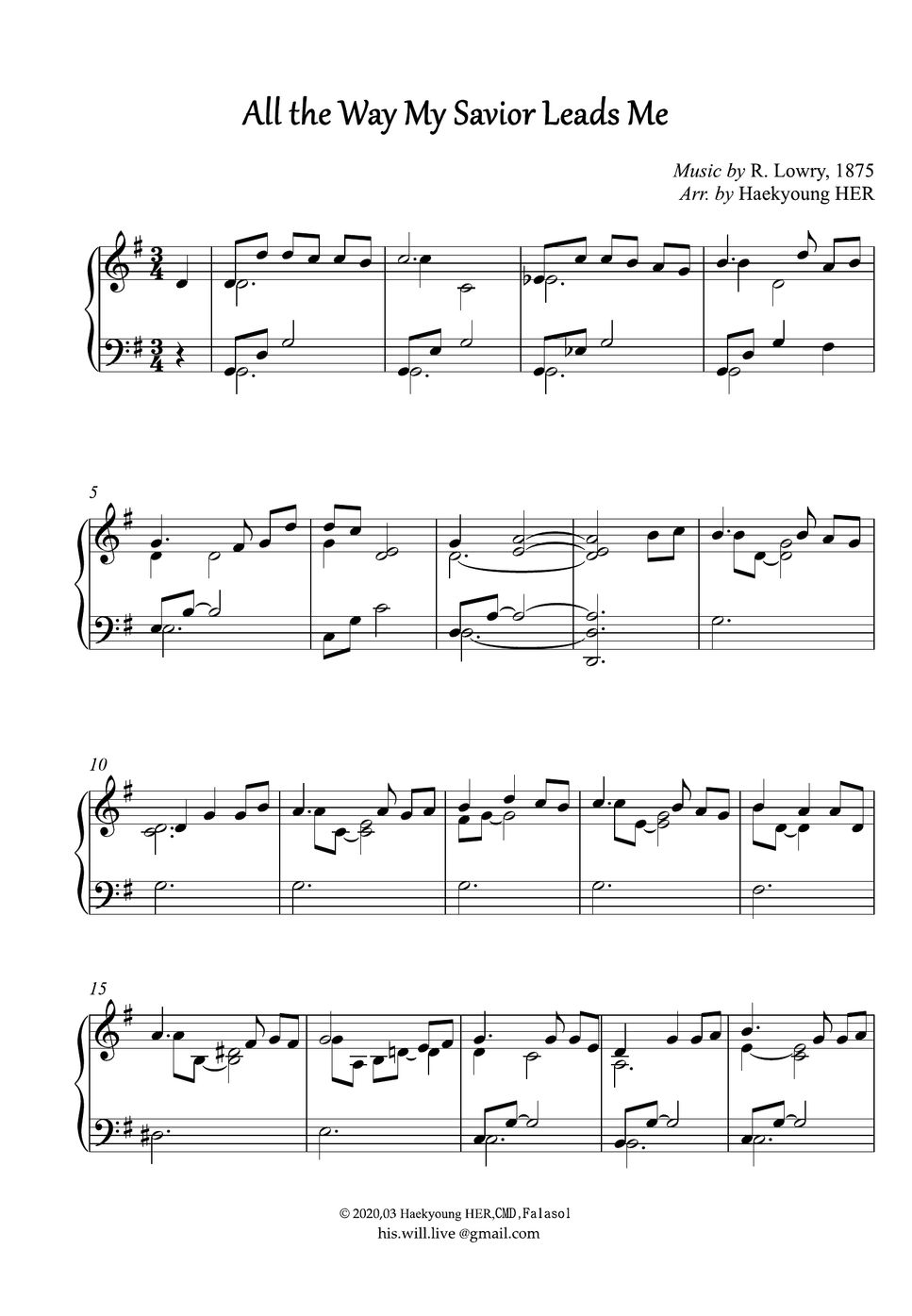 R lowry all the way my savior leads me cmd sheet by