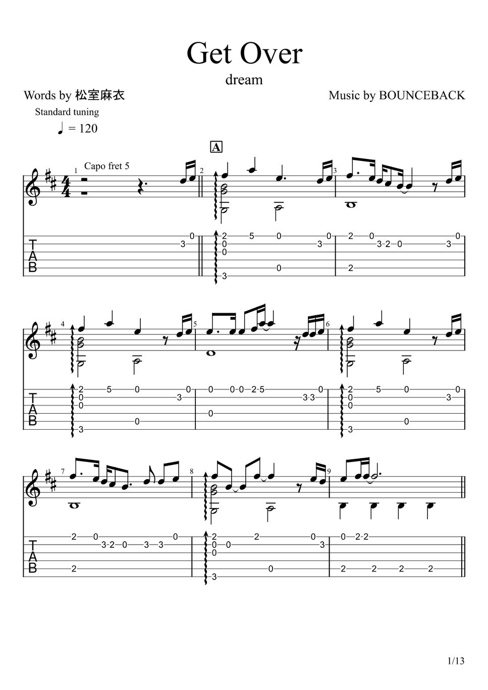 Get Over-Hikaru no go Sheet music for Piano (Solo) Easy