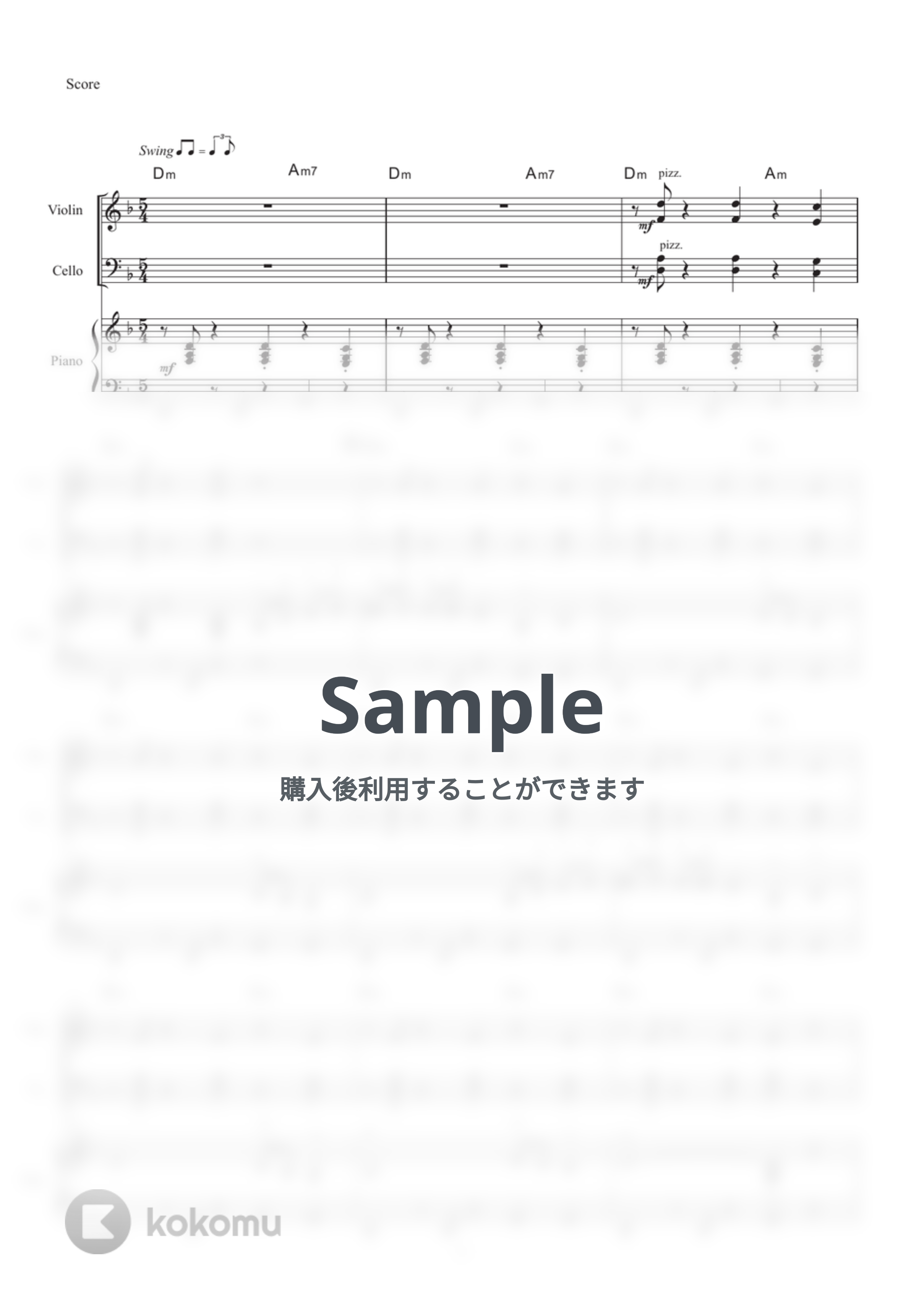 ポール・デスモンド - Take Five (ピアノトリオ初級（ヴァイオリン