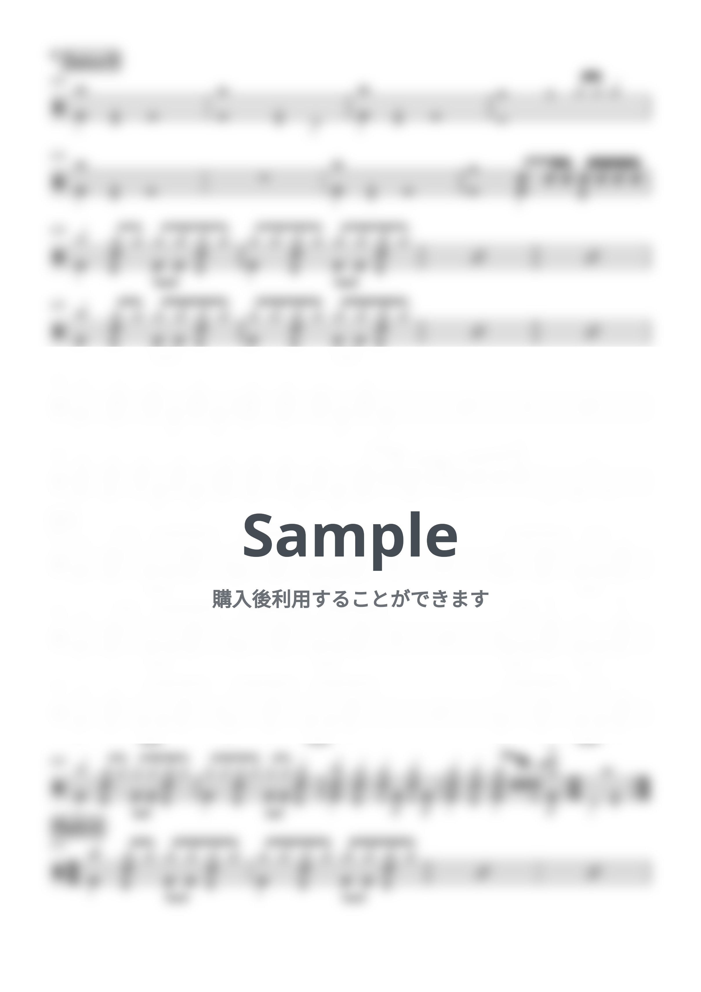 桜高軽音部［平沢唯・秋山澪・田井中律・琴吹紬 - Don't say "lazy" (ドラム譜面/TVアニメ『けいおん!』EDテーマ) by cabal