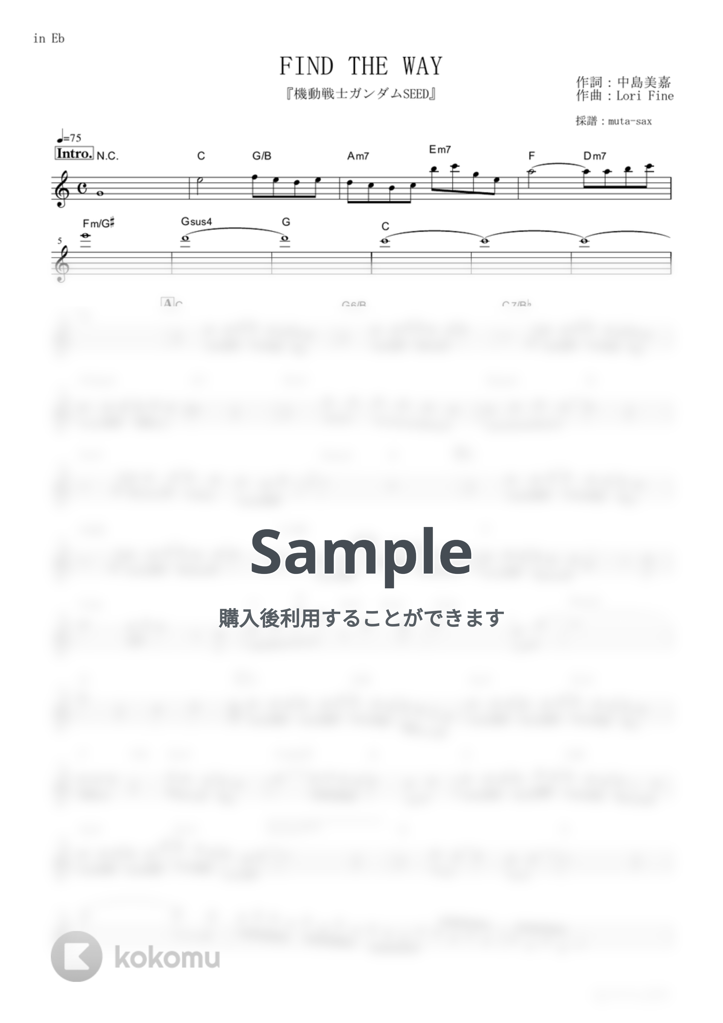 中島美嘉 - FIND THE WAY (『機動戦士ガンダムSEED』 / in Eb) by muta-sax