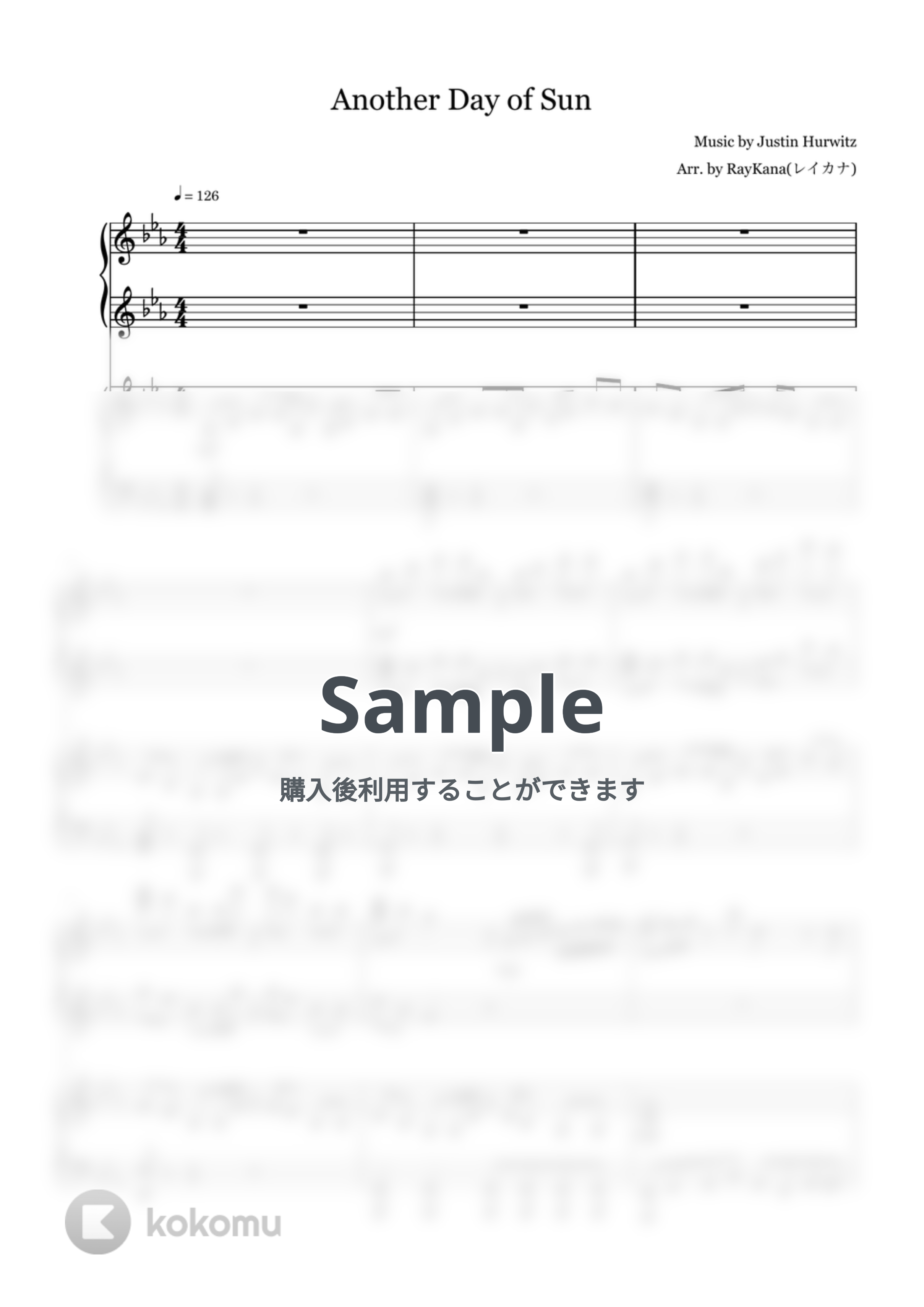 Justin Hurwitz - Another Day of Sun (ピアノ連弾/超上級) by RayKana レイカナ