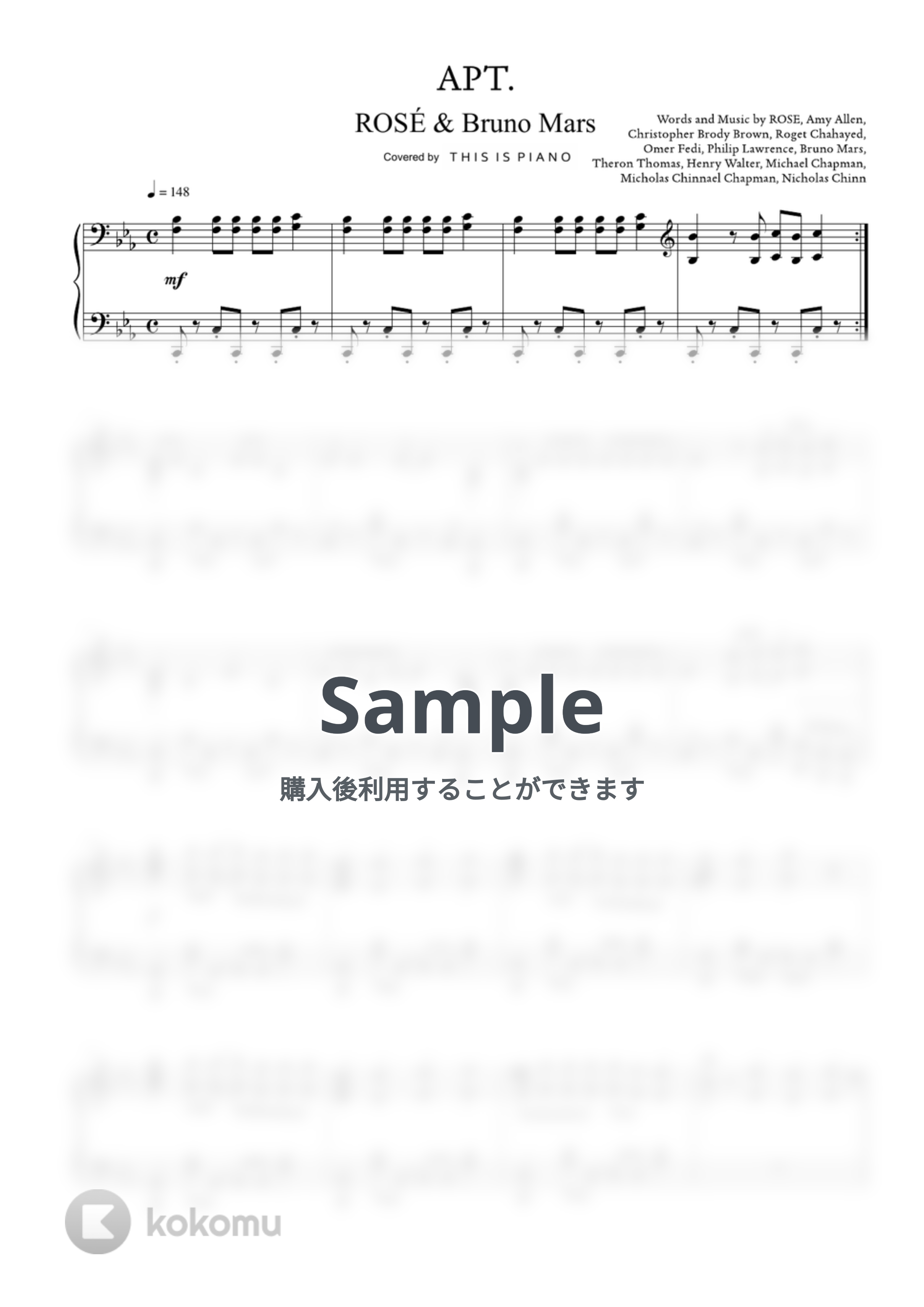 ROSÉ &amp; Bruno Mars - APT. by THIS IS PIANO