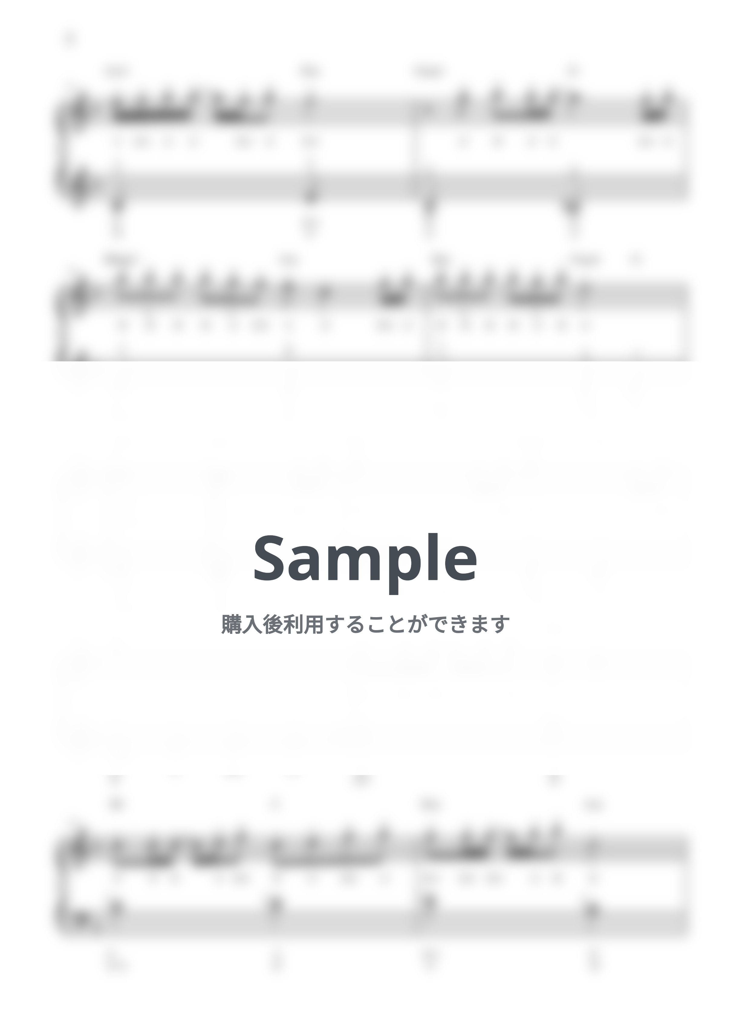 リトルマーメイド - パート・オブ・ユア・ワールド (初級/カタカナドレミ・指番号・コード付き) by CANACANA family