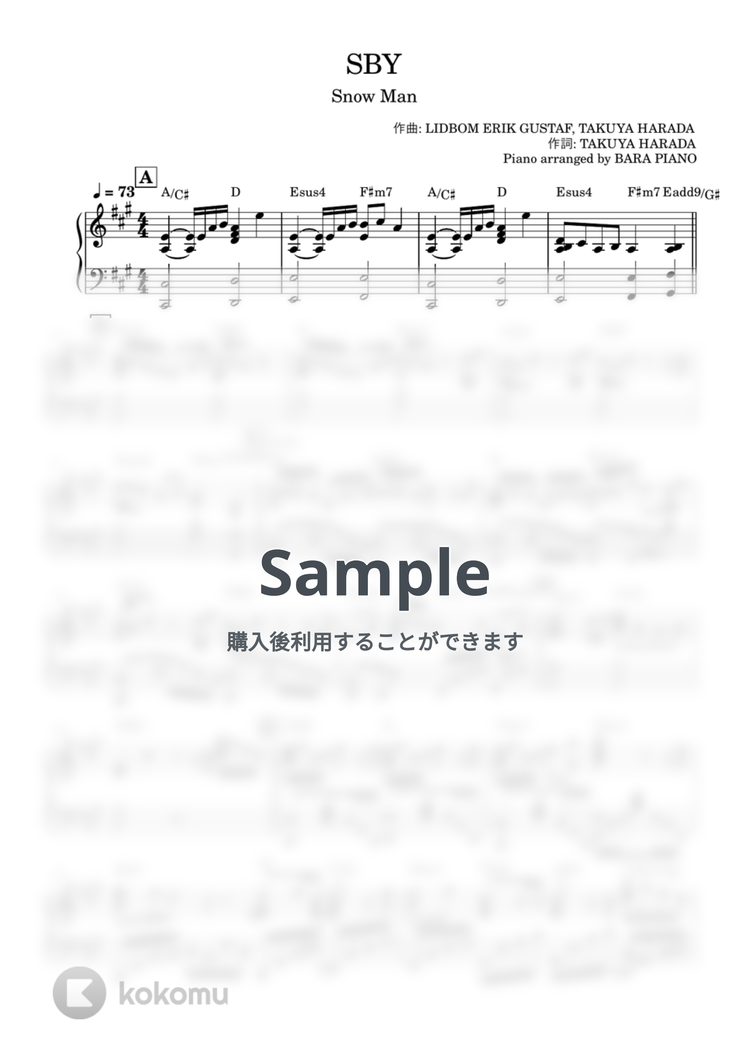 Snow Man - SBY by BARA PIANO