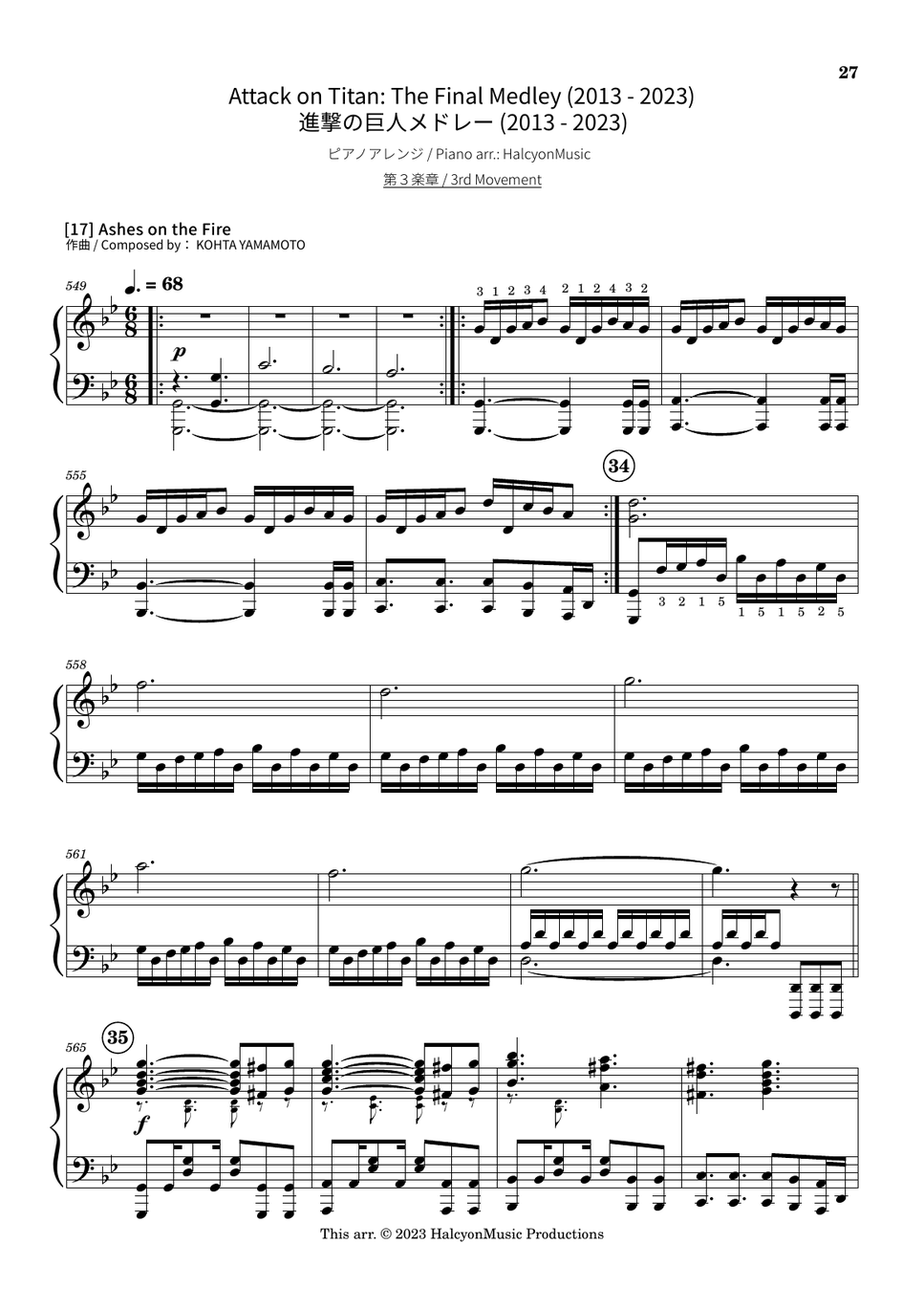 KOHTA YAMAMOTO, Shinsei Kamattechan, Ando Yuko, SiM, Higuchi Ai, Linked Horizon - Attack on Titan: The Final Medley (2013 - 2023) (Part 3 of 3) by HalcyonMusic