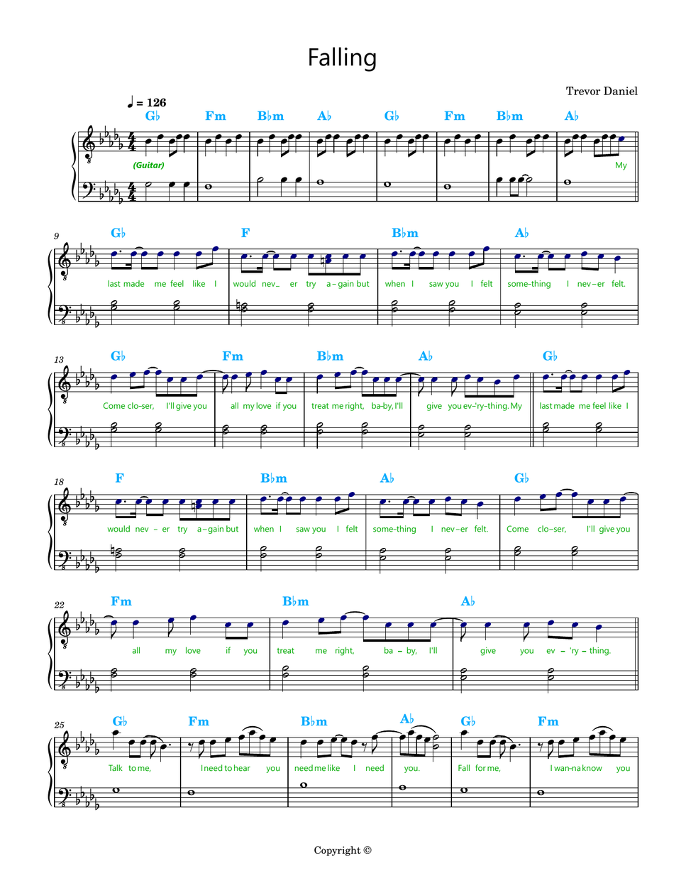 Trevor Daniel - Falling (pvc) by Rita B