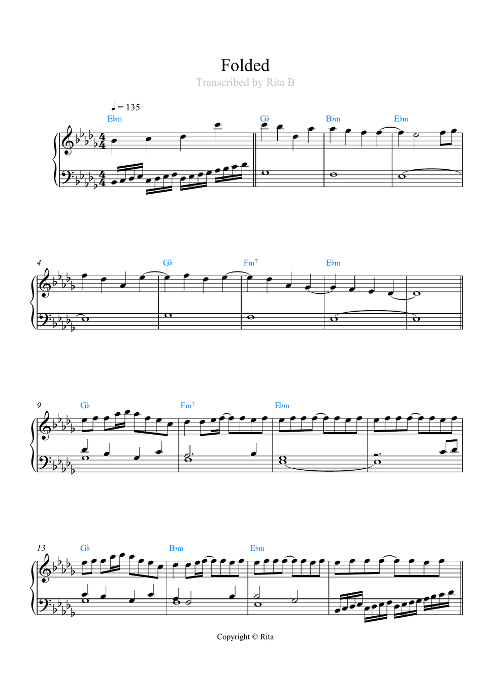 Kehlani - Folded (lyrics chords) by Rita B