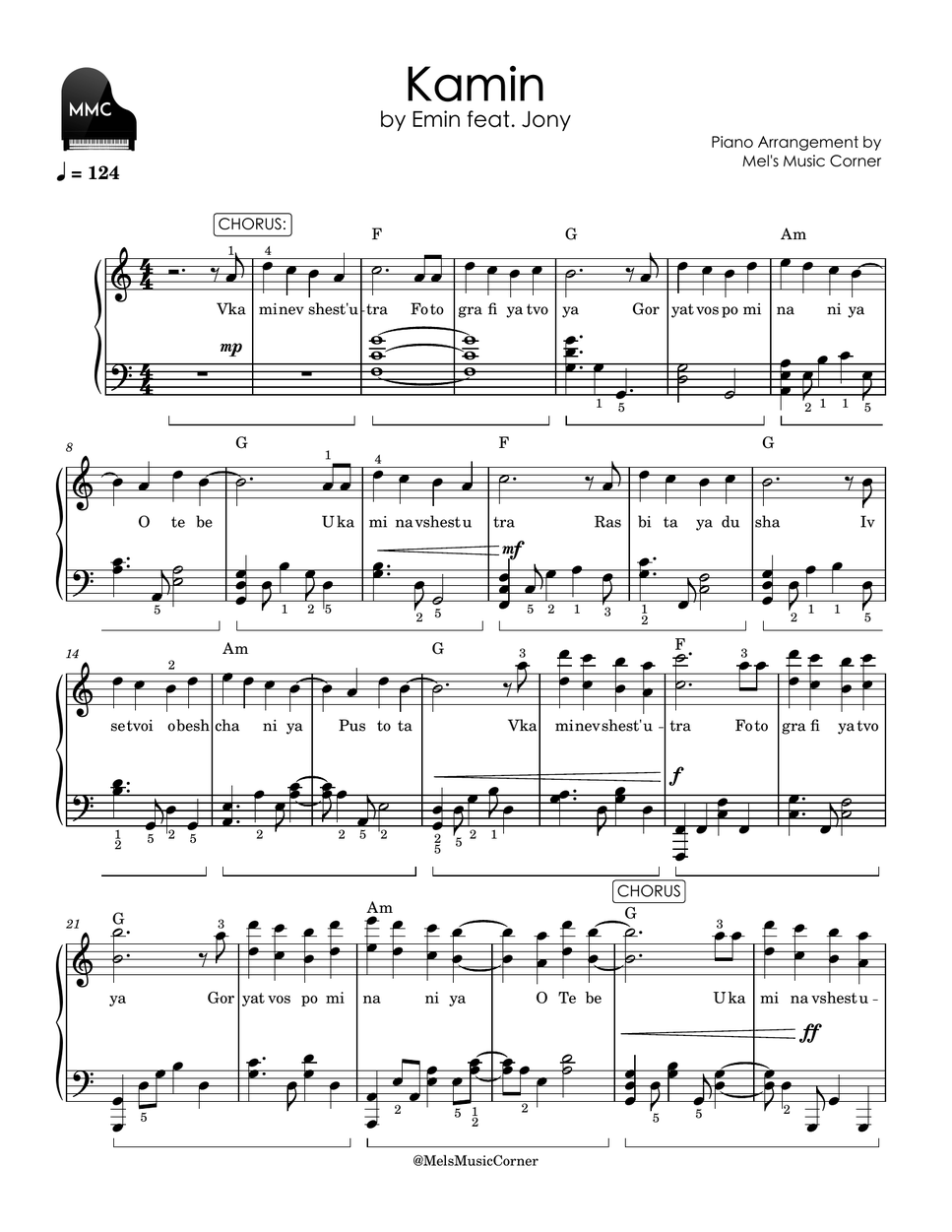 EMIN feat. JONY - КАМИН (Kamin) by Mel's Music Corner
