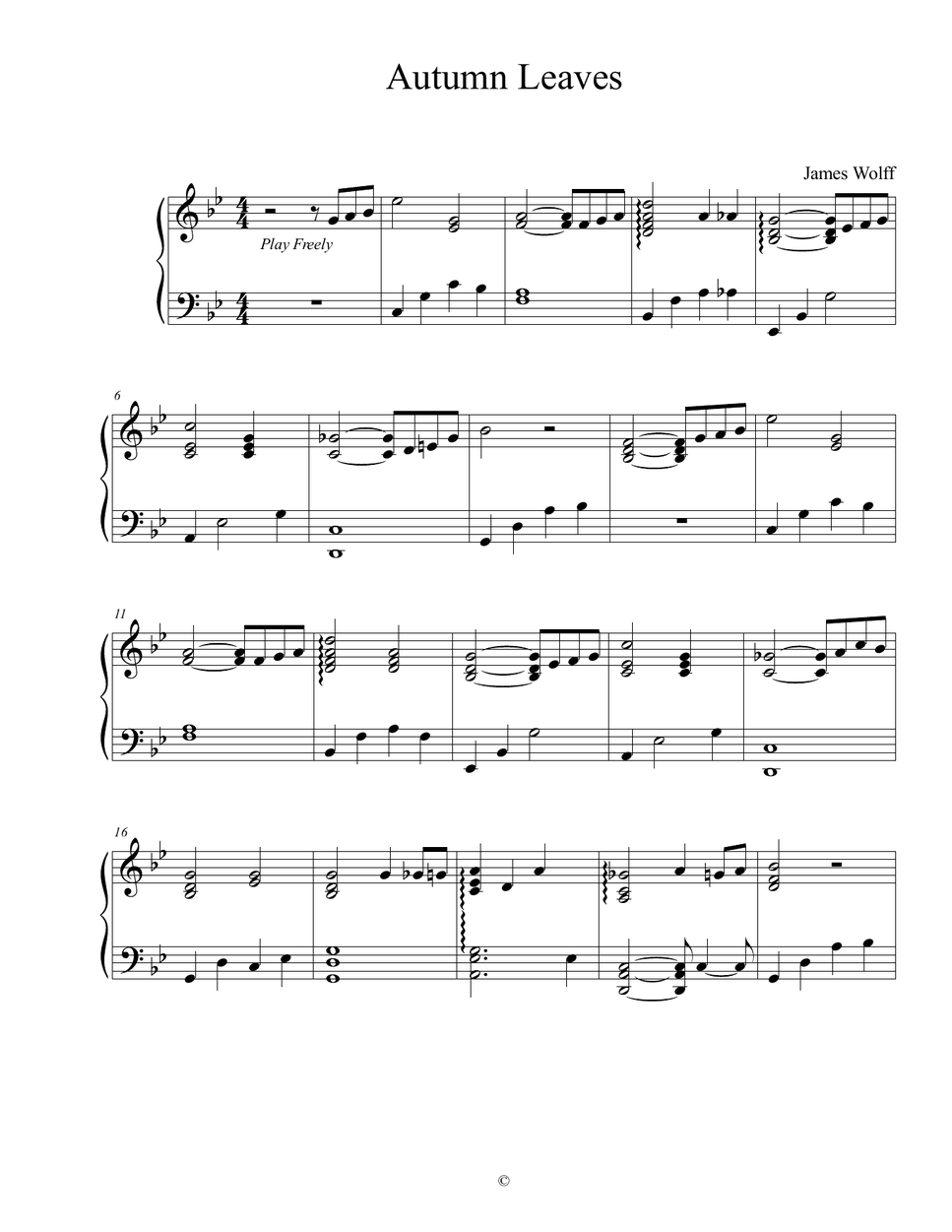 Joseph Kosma - Autumn Leaves by James Wolff