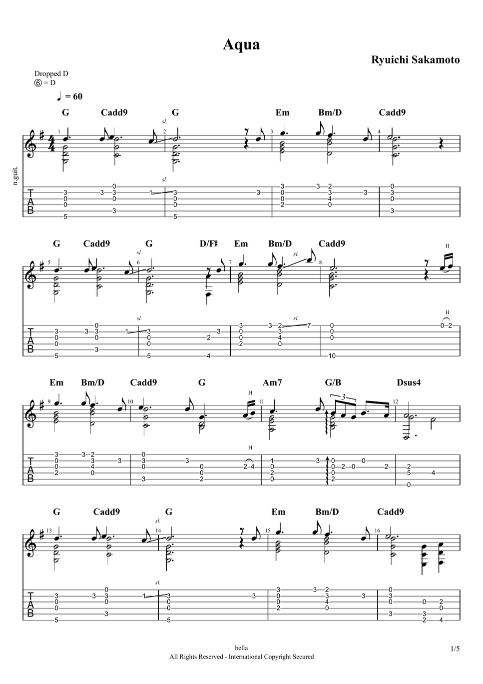 Ryuichi Sakamoto - Aqua by bella