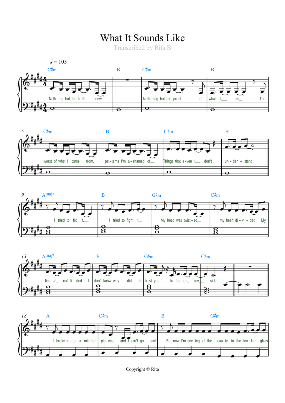 HUNTR/X, HUNTRIX - What It Sounds Like from KPop Demon Hunters (lyrics/chords) by Rita B