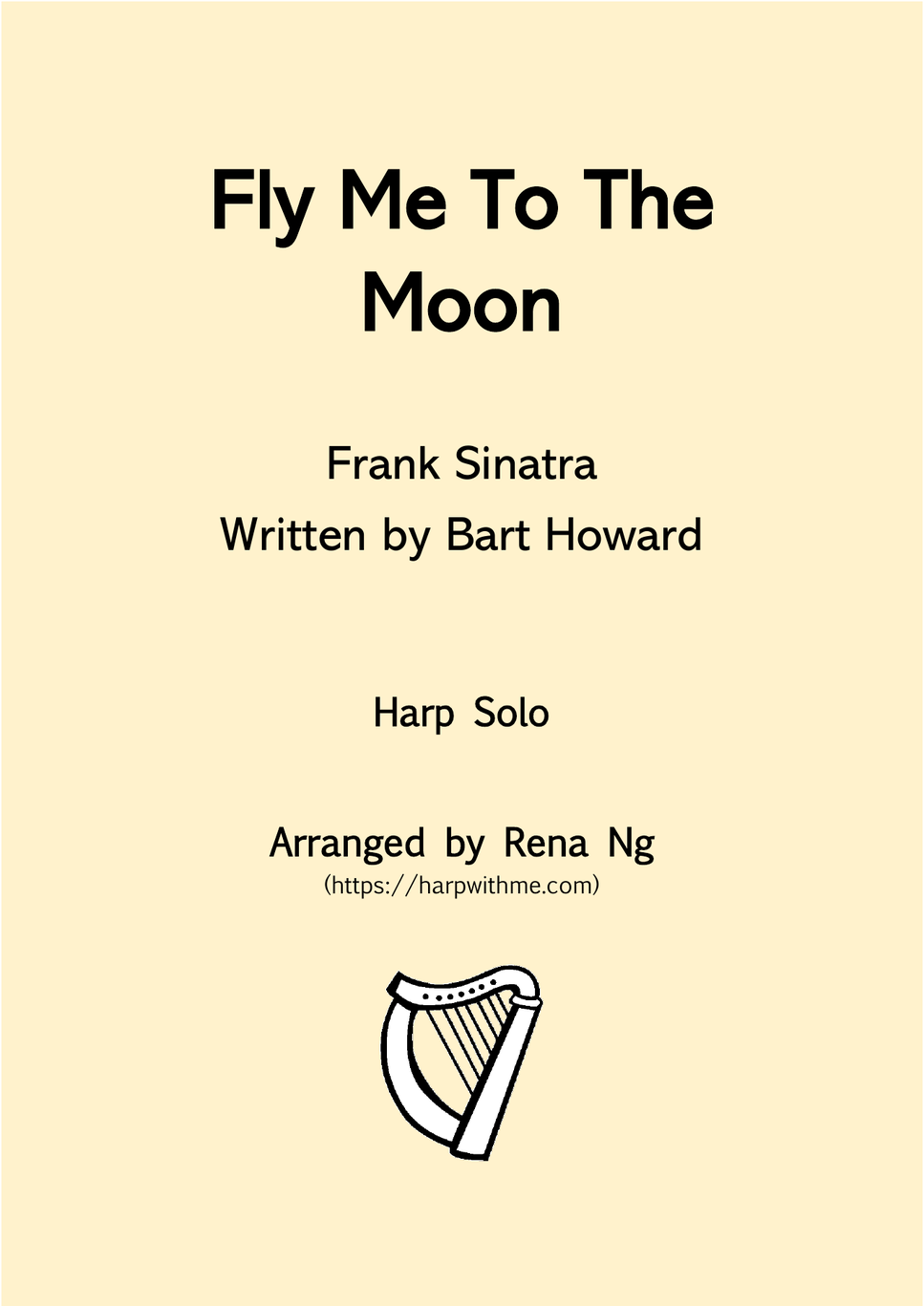 Frank Sinatra - Fly Me To The Moon (Harp Solo) by Harp With Me
