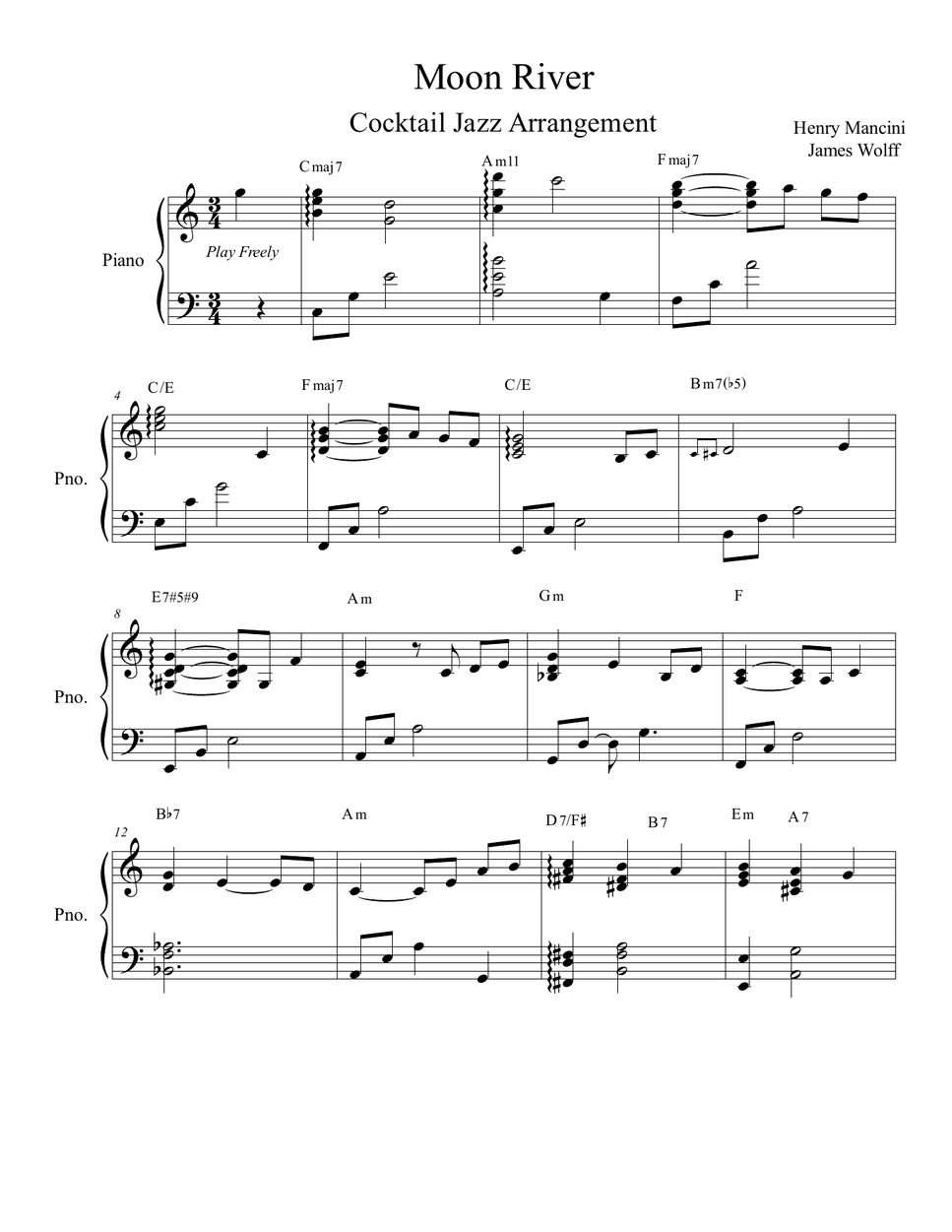 Henry Mancini - Moon River by James Wolff