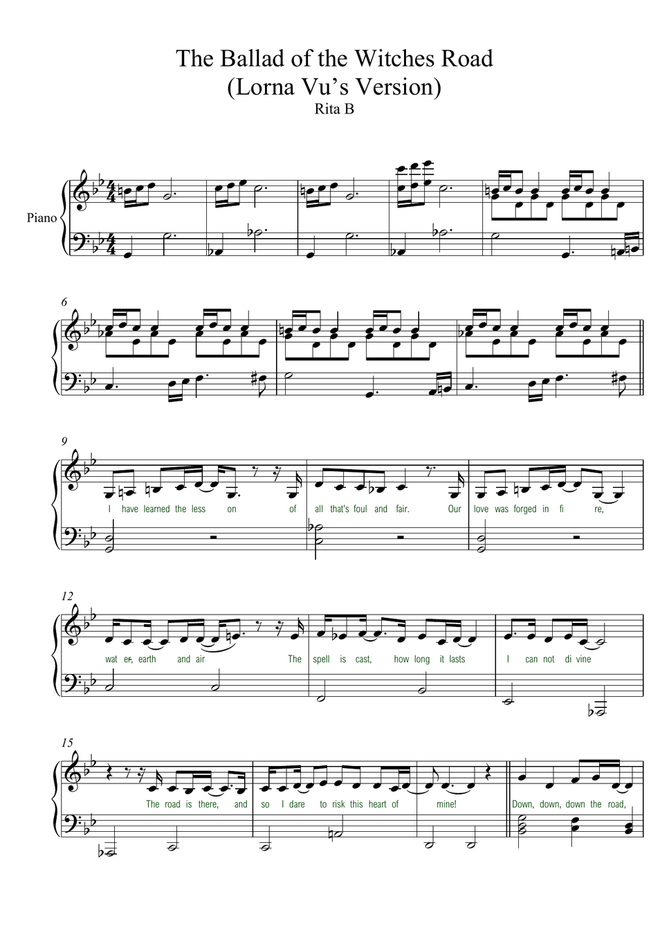 Agatha All Along - The Ballad of the Witches' Road (Lorna Vu’s version) (with lyrics) by Rita B