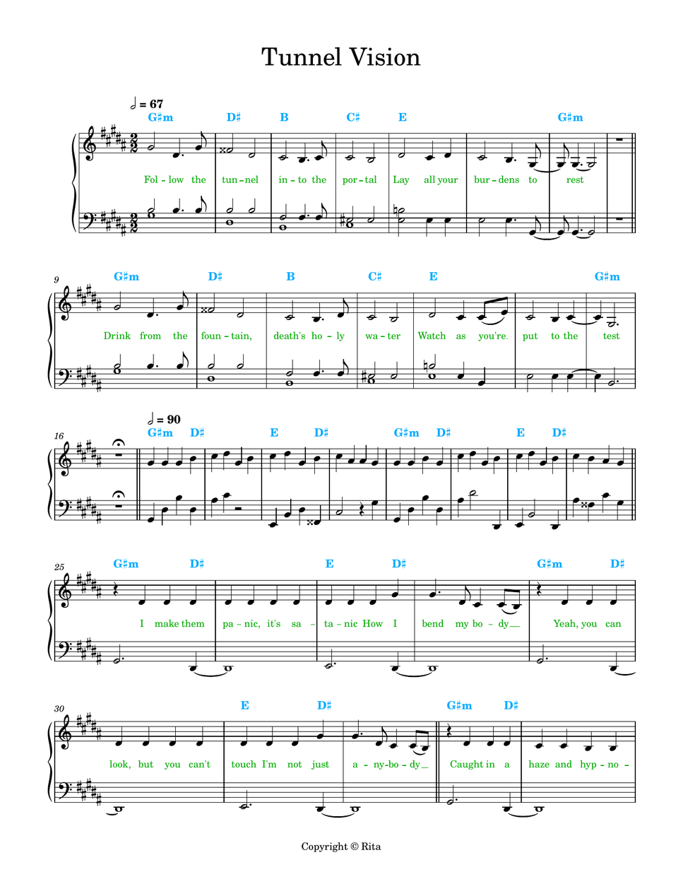 Melanie Martinez - Tunnel Vision (Lyrics, chords) by Rita B