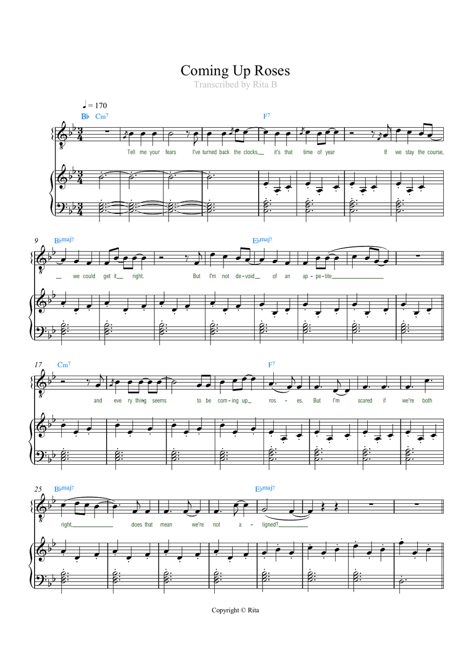 Harry Styles - Coming Up Roses (duet) by Rita B