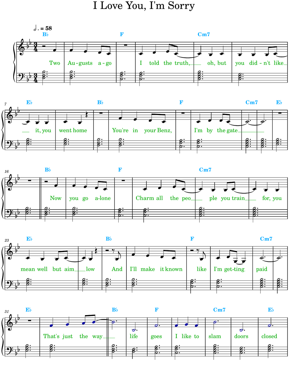 Gracie Abrams - I Love You, I'm Sorry (With lyrics and chords) by Rita B