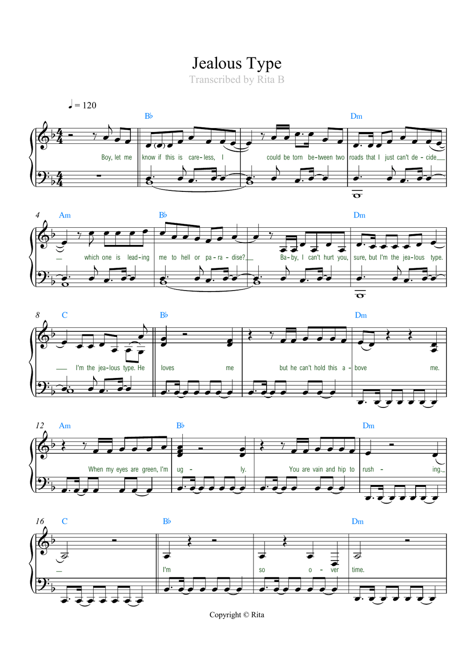 Doja Cat - Jealous Type (lyrics chords) by Rita B