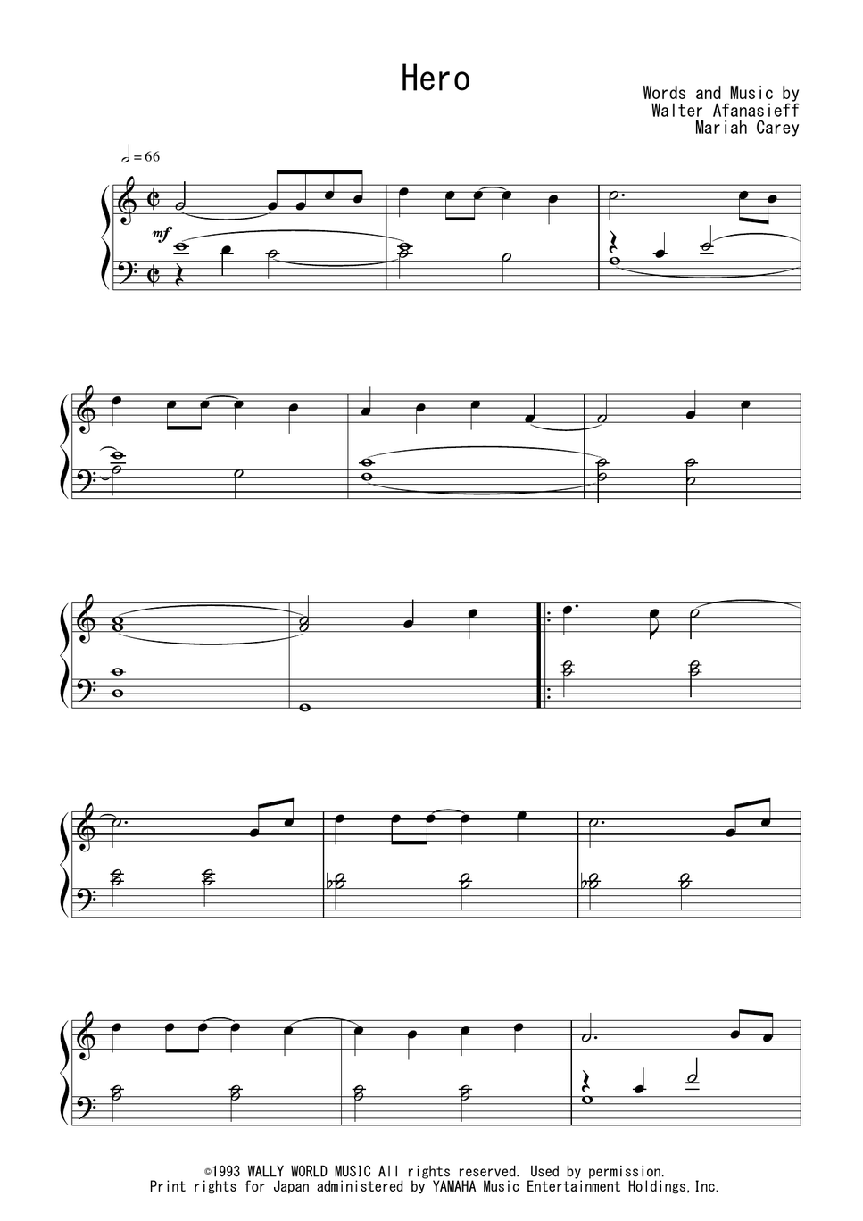 マライア・キャリー - Hero by Peony