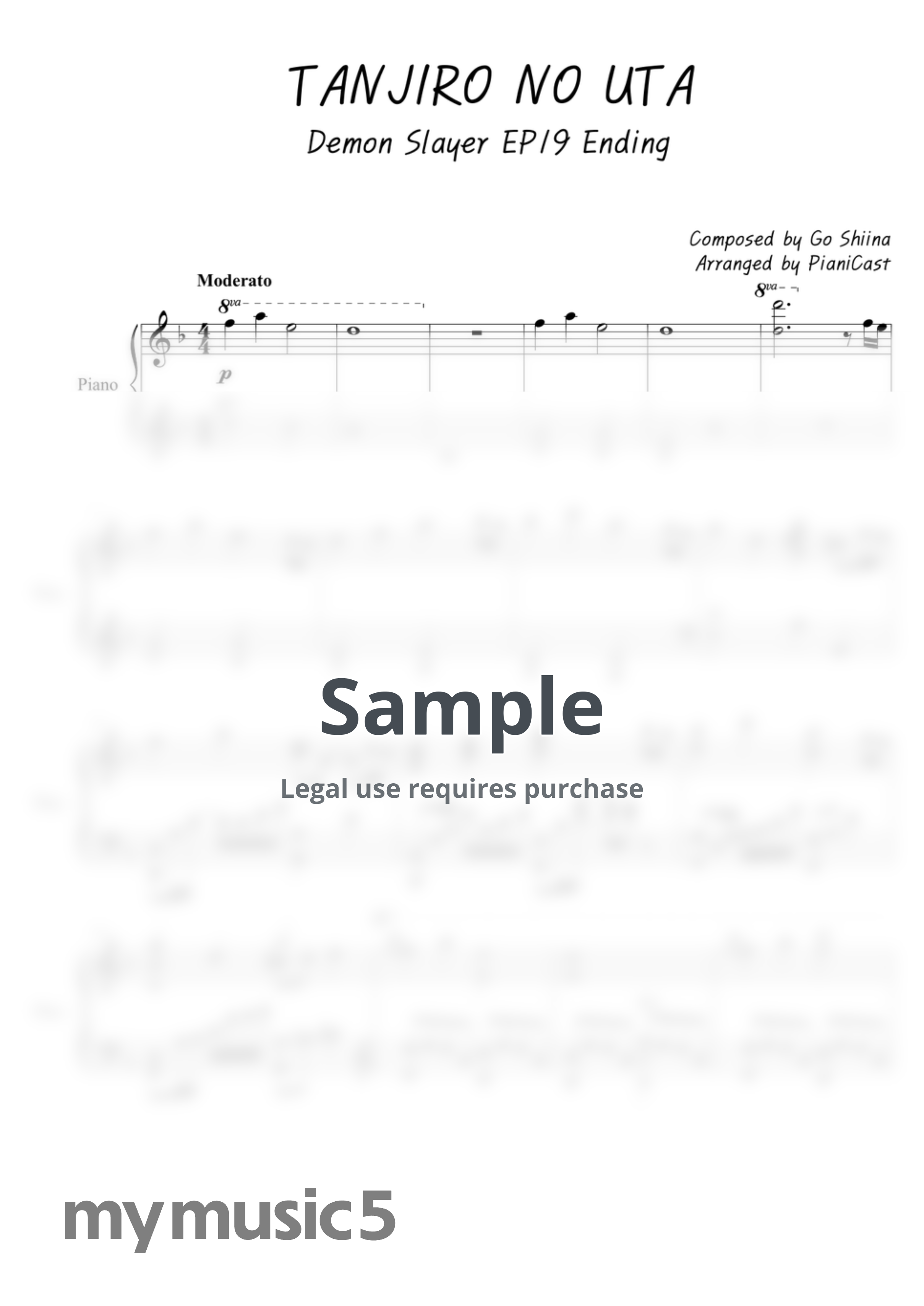 Demon Slayer OST - Tanjiro no Uta by PianiCast